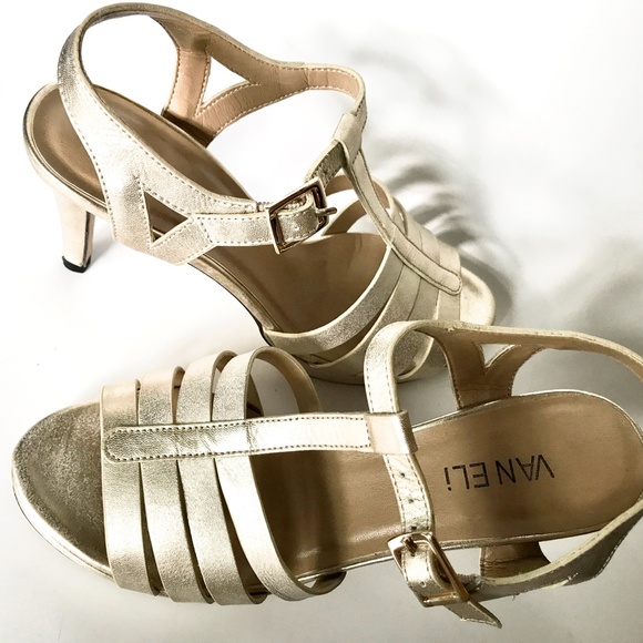 Vaneli Vero Cuoio Strappy Platform Ankle Strap Open Toe High Heel Sandals Sz 6.5 - Picture 6 of 11